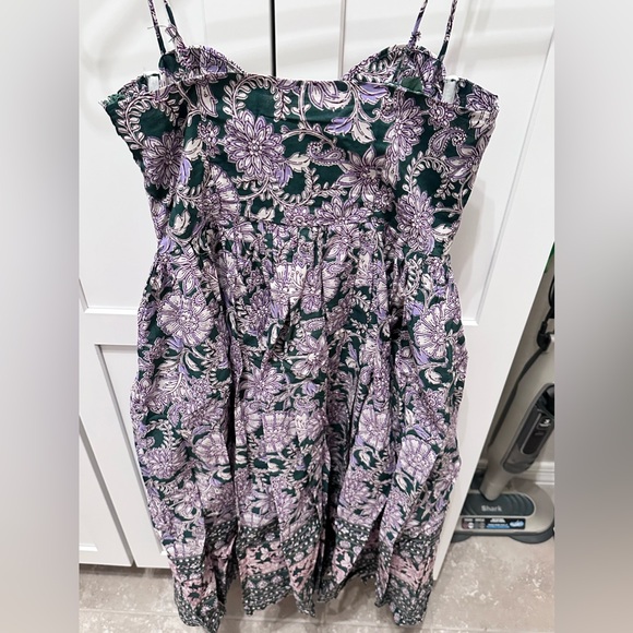 Sleeveless midi dress with pockets - Picture 9 of 11